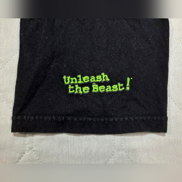 Monster Energy Adult T-shirt Medium Black/Neon Green Unisex "Unleash The Beast" - Picture 4 of 8